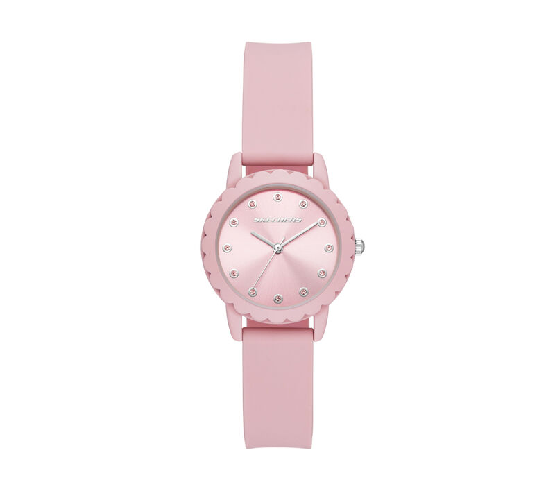 Skechers Scalloped Bezel Pink Watch, RÓZSASZÍN, largeimage number 0