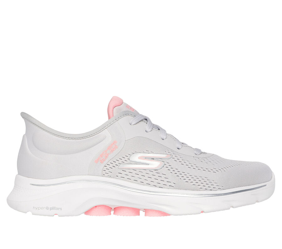 Skechers Slip-ins: GO WALK 7 - Valin, GRAY / PINK, largeimage number 0