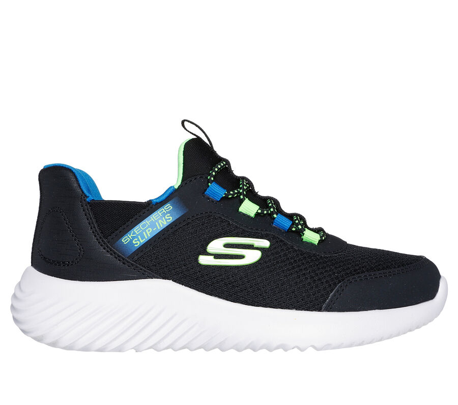 Skechers Slip-ins: Bounder - Brisk-Burst, FEKETE / KÉK / LIME, largeimage number 0