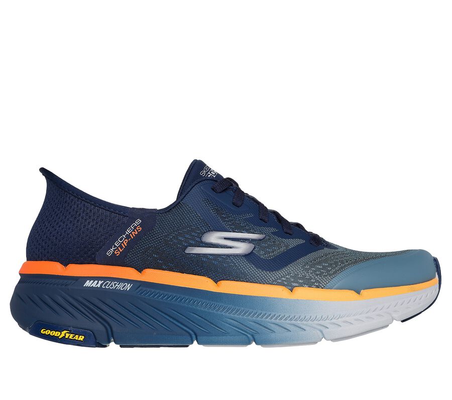 Skechers Slip-ins: Max Cushioning Premier 2.0, SÖTÉTKÉK / NARANCSSÁRGA, largeimage number 0