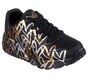 Skechers x JGoldcrown: Uno Lite - Metallic Love, BLACK / GOLD, large image number 4