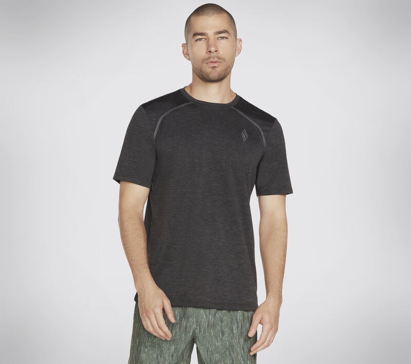 Skechers Apparel On the Road Tee, BLACK / CHARCOAL, largeimage number 0