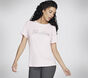 Skechers Metallic Logo Tee, PINK / SILVER, large image number 0