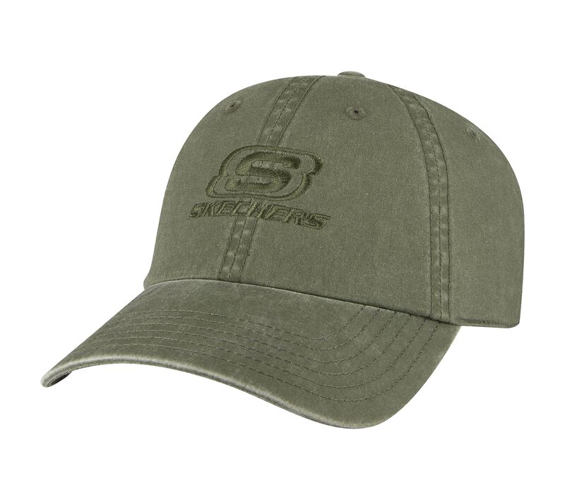 Skechers Washed Dad Hat, OLAJZÖLD, largeimage number 0