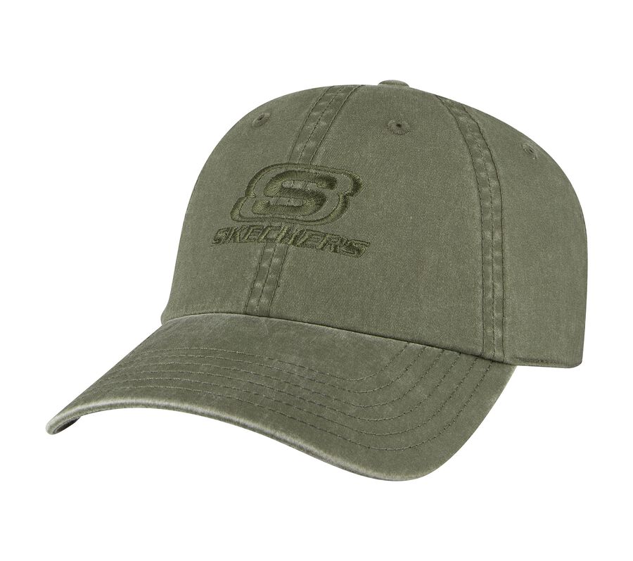 Skechers Washed Dad Hat, OLAJZÖLD, largeimage number 0