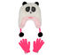 Panda Faux Fur Hat and Gloves Set, PISZKOSFEHÉR, swatch